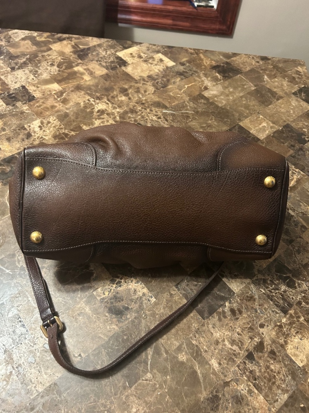 Prada Cervo Antik Leather Bowler Bag - Picture 9 of 16